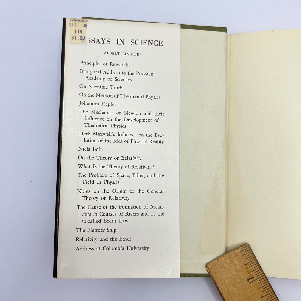 Essays in Science Albert Einstein Hardcover Dust Jacket 1934 Vintage Physics - Picture 3 of 11